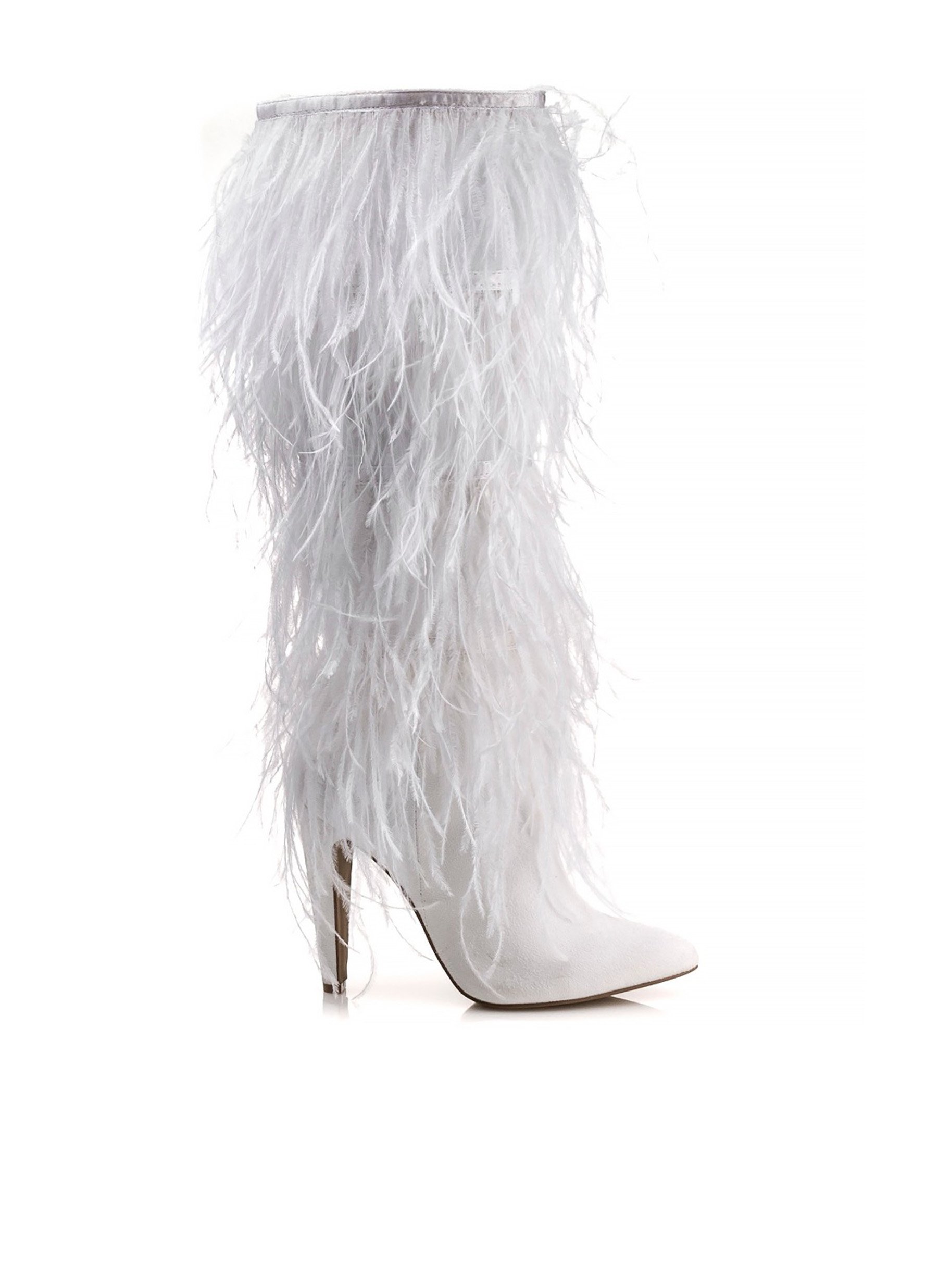 Steve madden hot sale feather boots