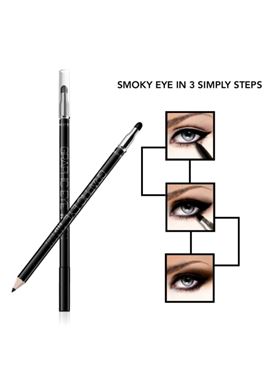 Graphic Eye Wooden Eye Pencil With Sponge Black