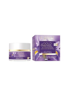 EVELINE GOLD&RETINOL ANTI-WRINKLE FIRMING FACE CREAM 50+