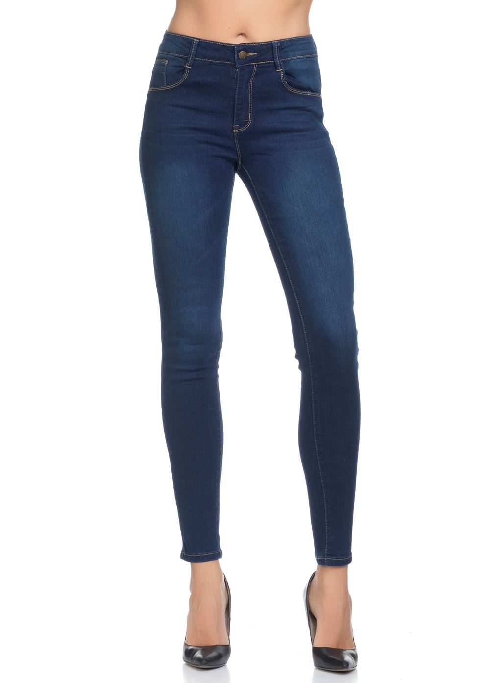 Trendyol Curve Blue Rise Waist Wide-Cut Jeans